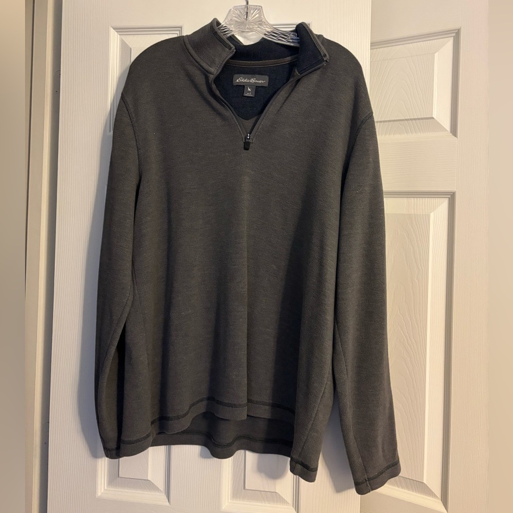 Eddie Bauer Gray Zip Up Sweater
